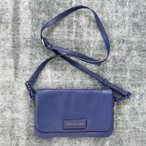 Marc Jacobs Deep Blue Leather Shoulder Bag